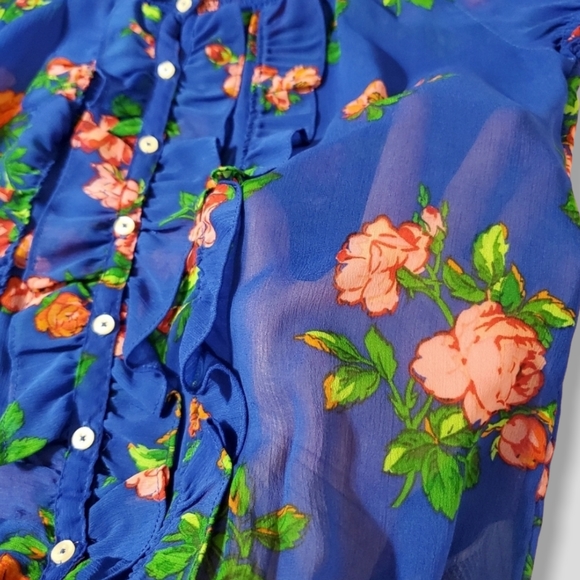 Hollister Sheer Garden Floral Top - Picture 7 of 9